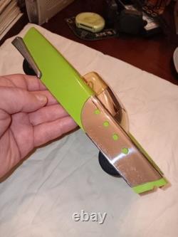 Vtg MATTEL 1953 Futuristic Dream Car Lime Green Retro Missing Front Windshield