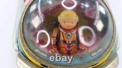 Vtg Masudaya Modern Toys Moon Rocket Tin Toy Japan Space Ship Lights Up