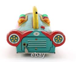 Vtg Masudaya Modern Toys Moon Rocket Tin Toy Japan Space Ship Lights Up