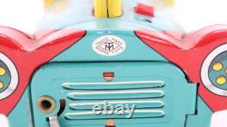 Vtg Masudaya Modern Toys Moon Rocket Tin Toy Japan Space Ship Lights Up