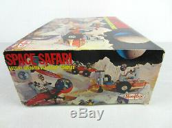 Vtg Outer SPACE SAFARI Battery PLAYSET Toy Alien Monster Astronaut Ship Miniflex