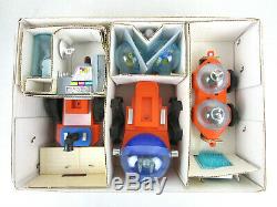 Vtg Outer SPACE SAFARI Battery PLAYSET Toy Alien Monster Astronaut Ship Miniflex