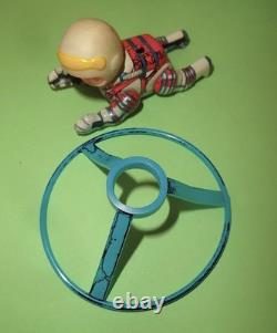 Vtg SPACE CAPSULE with FLOATING ASTRONAUT TIN LITHO BOXED MODERN TOYS JAPAN 1960's