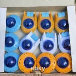 Vtg Set Of 12 Ocean Toy Plastic Friction Motor UFO Space Toy 1980s With OG Box