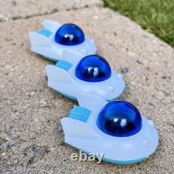 Vtg Set Of 12 Ocean Toy Plastic Friction Motor UFO Space Toy 1980s With OG Box
