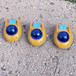 Vtg Set Of 12 Ocean Toy Plastic Friction Motor UFO Space Toy 1980s With OG Box