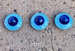 Vtg Set Of 12 Ocean Toy Plastic Friction Motor UFO Space Toy 1980s With OG Box