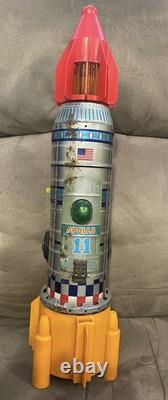 Vtg Space Frontier Rocket Ship Yoshino Battery Toy Apollo 11 Tested Works