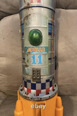 Vtg Space Frontier Rocket Ship Yoshino Battery Toy Apollo 11 Tested Works