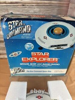 Vtg Star Command Star Explorer Spaceship AM Band Radio 1977 Caprice W Box Works