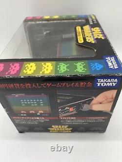 WORKING! Vintage Takara Tomy Japan Space Invaders Bank Game Console with Box
