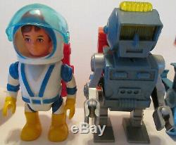 Working Billy Blastoff Robot & Billy Eldon Japan 1970 vintage many accessories