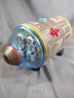 Working Masudaya Tin Toy USA NASA Apollo Rocket Vintage Modern Toys Co Japan