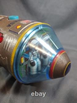 Working Masudaya Tin Toy USA NASA Apollo Rocket Vintage Modern Toys Co Japan