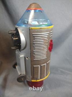 Working Masudaya Tin Toy USA NASA Apollo Rocket Vintage Modern Toys Co Japan