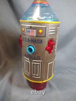Working Masudaya Tin Toy USA NASA Apollo Rocket Vintage Modern Toys Co Japan