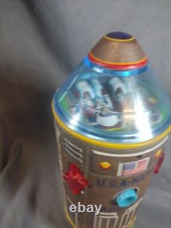 Working Masudaya Tin Toy USA NASA Apollo Rocket Vintage Modern Toys Co Japan