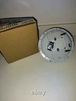 YONEZAWA VINTAGE FLYING SAUCER Tin AND PLASTIC Toy SPACE SHIP